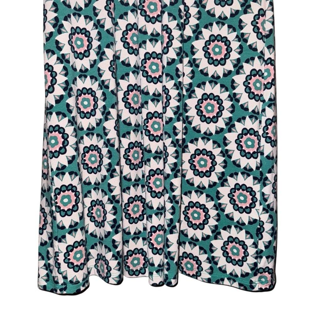 BODEN Shift Jersey V Neck Geometric Mandala Mini Dress WL861 Size 6P Petite - Picture 8 of 14